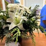 Each floral arrangement had its unique holiday elements, made to bring some joy to seniors this season from the Marine Hills Garden Club. Photo provided by Debbie Angel