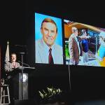 Mayor Jim Ferrell told the crowd at the PAEC that the state of the city is strong at the State of the City address Feb. 15, 2024. Painting a vision for the audience of the future, Ferrell showed visuals of the planned Town Center 3 changes. From the one-acre urban park to retail spaces, walkability and a new pedestrian bridge across 320th Street, he described how the Commons mall, light rail construction, the existing PAEC, and the new housing and retail developments will work together to create Federal Ways new downtown core. File photo