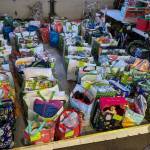 The gifts that Catherine North put together for kids. Courtesy photo