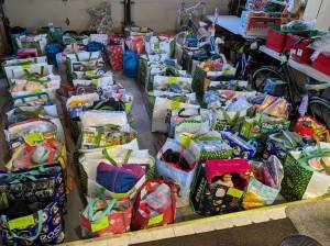 The gifts that Catherine North put together for kids. Courtesy photo.