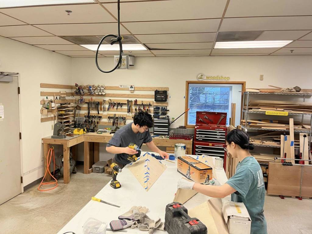 While Climb Nora will have some commercial boards, others will include custom wooden pieces that add dimension to the face of the wall called volumes or boxes. Photo provided by Linh Nguyen.