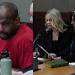 Pictured left: Leonel Gonzalez at his sentencing. Pictured right: The victims mother reading a statement to the judge at the sentencing. Photo by Joshua Solorzano/The Mirror