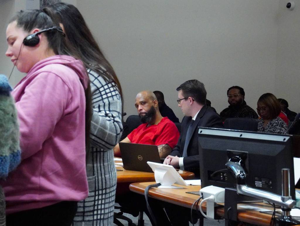 Antonio Garcia-Fonsecas mother giving her statement to the judge during Michael Leemouis sentencing hearing. Photo by Joshua Solorzano/The Mirror