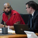 Michael Leemoui giving his statement to the judge during his sentencing hearing. Photo by Joshua Solorzano/The Mirror