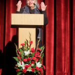 Katherine Festa shared a land acknowledgement at the beginning of Federal Ways MLK Jr. Celebration this year. Photo by Keelin Everly-Lang / the Mirror
