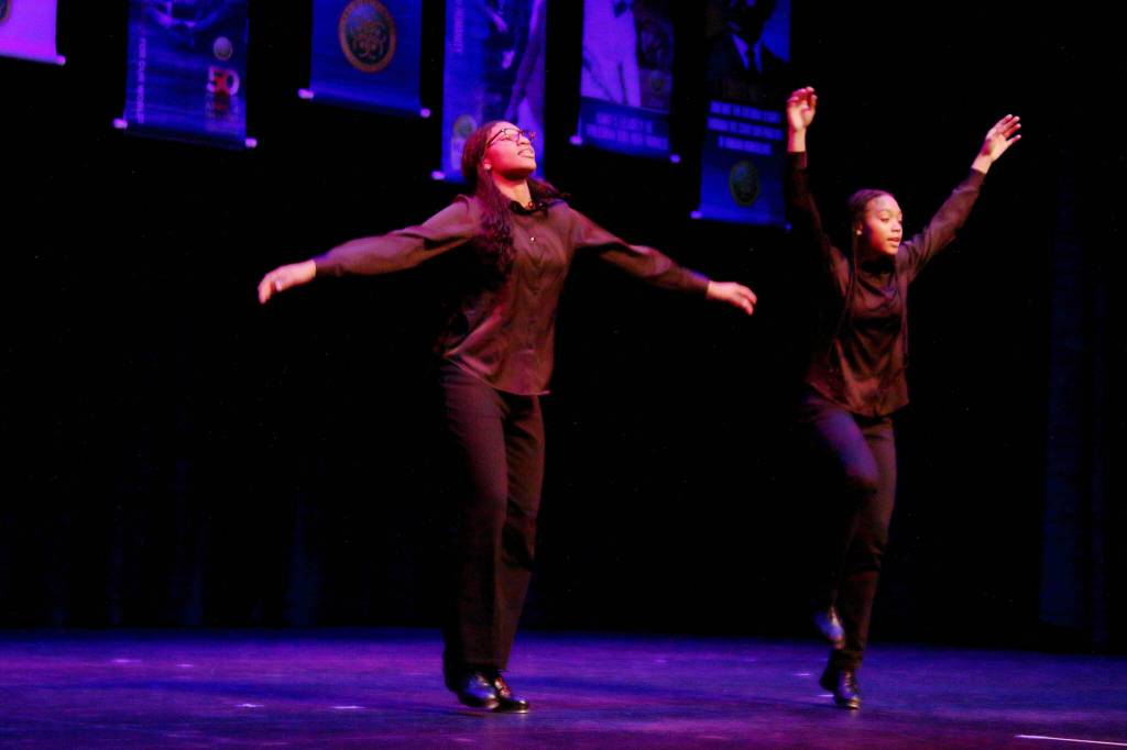 Dancers from Northwest Tap perform at the MLK Jr. Celebration in Federal Way on Jan. 18. Photo by Keelin Everly-Lang / the Mirror