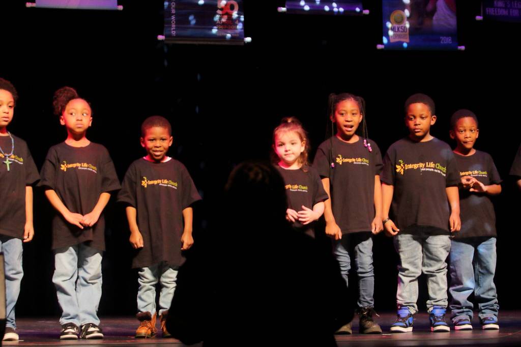 The Integrity Life Childrens Choir performed two songs at the 2025 MLK Jr. Celebration. Photo by Keelin Everly-Lang / the Mirror