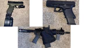 Firearms found in McGraws home. Photo courtesy of King County Superior Court.