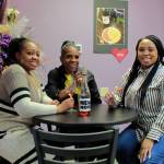 Victoria Gaul, Ms. Kay and Niesy Gaul own the PYC Sweets and Wine Bar in Federal Way. Photo by Keelin Everly-Lang / the Mirror