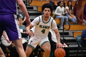 Terrence Whiting controls the ball for the Titans against North Creek. Ben Ray / The Mirror
