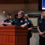 Lt. Greg Willett describes the experiences of the South King Fire firefighters who provided aid to fight the recent L.A. fires. Photo by Keelin Everly-Lang / the Mirror