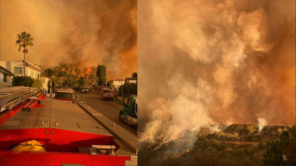 Photos of the fires in Los Angeles in January, as seen on South King Fires Facebook page. Courtesy photos