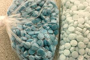 Example of fentanyl pills. Photo courtesy of DEA