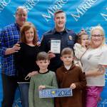 South King Fire Capt. Brad Chaney and his family celebrated his award for best firefighter at the Best of Federal Way event March 12. Photo by Keelin Everly-Lang / the Mirror
