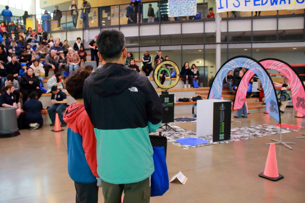 Another new feature this year included the chance to see a drone competition by the Todd Beamer Junior Air Force ROTC program.