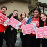 Photos by Keelin Everly-Lang / the Mirror
Mirror Lake Elementary School staff spoke out in support of their schools students at the corners of Pacific Avenue South and South 320th Street on Wednesday, March 19.