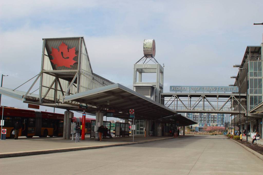 The former Federal Way Transit Center is now closed, and riders are catching their buses at the new Federal Way Downtown Station bus loop a block away. Photo by Keelin Everly-Lang / the Mirror
