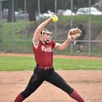 Delaney Merritt pitched all six innings for the Raiders against Decatur. Ben Ray / The Mirror
