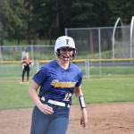 Audrey Deviney celebrates her home run against Thomas Jefferson. Ben Ray / The Mirror