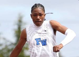 Federal Way High Schools Geron White hopes to break the state record in the high jump. Its either beat the state record and win, or nothing. Its either win or go home for me, White said. Photo provided by Geno White