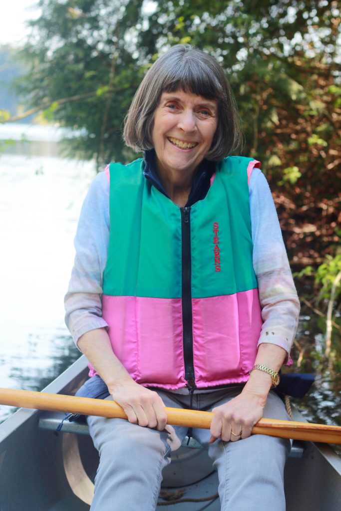 Margaret Reyhner in her canoe, enjoying the lagoon that she recently helped to protect. Photo by Keelin Everly-Lang / the Mirror
