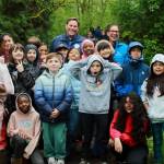 Mayor Jim Ferrell and Superintendent Dr. Dani Pfeiffer joined students at the annual Storming the Sound with Salmon event at the Hylebos Blueberry Farm Park on April 29. Photo by Keelin Everly-Lang / the Mirror