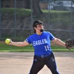 Eva Adriano pitches for Federal Way against Decatur. Ben Ray / The Mirror