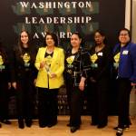Jaqueline Garcia Castillo and the leadership team of Mujer al Volante receiving their award for Organization of the Year. Photo courtesy of the Washington State Leadership Board