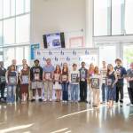 Photo provided by FWPS
All 16 nominees and their athletic directors stand together at the Athlete of the Year Ceremony on June 2 at Federal Way High School.