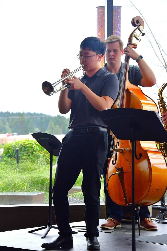 Students perform as part of Decaturs Jazz Quintet. Photo by Bruce Honda