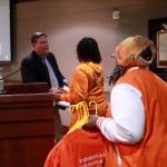 Selena Taylor and Betty Taylor receive a proclamation from Mayor Jim Ferrell designating June 2025 as National Gun Violence Awareness month at the June 3 city council meeting. Photo by Keelin Everly-Lang / The Mirror