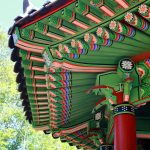 Detail of the pavilion, which includes traditional elements that were crafted the sister city of Donghae before being assembled at Hanwoori Garden. Photo by Keelin Everly-Lang / the Mirror