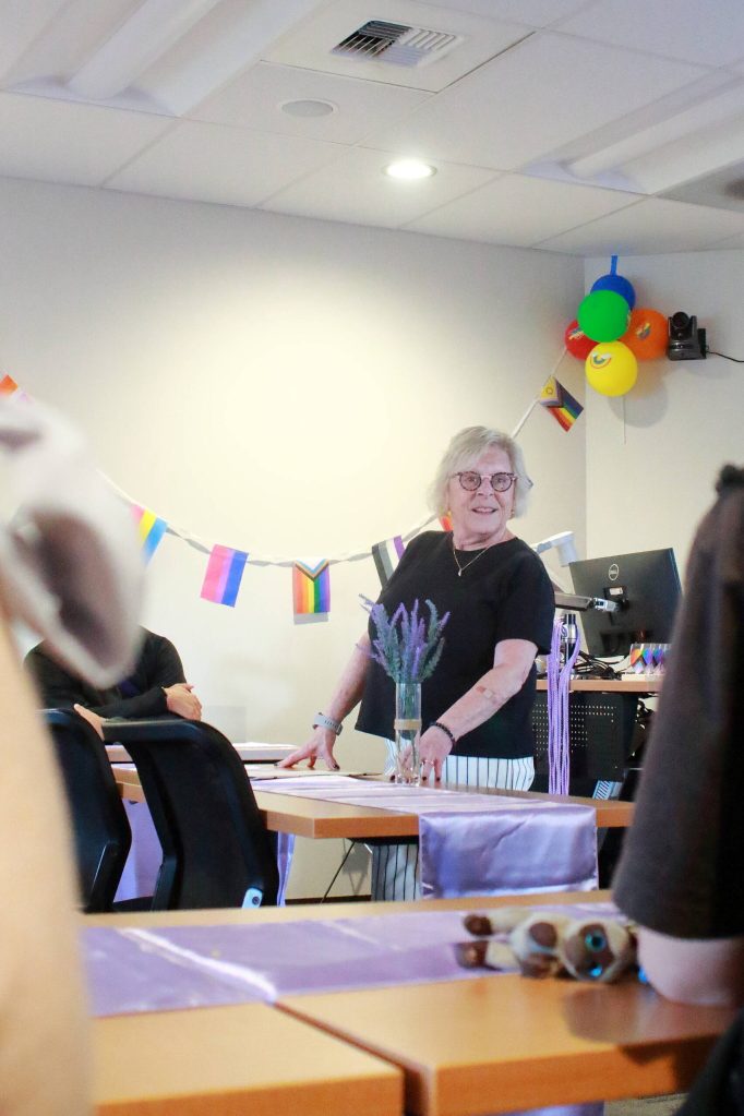 Senator Claire Wilson speaks at the Lavender Graduation. Photo by Keelin Everly-Lang / the Mirror