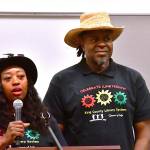 Carlecia and Winston Bell are community leaders who run Phenomenal She and Game of Life Mentoring, respectively. Their organizations were the hosts of this years Juneteenth event at the King County public library in Federal Way. Photo by Bruce Honda.
