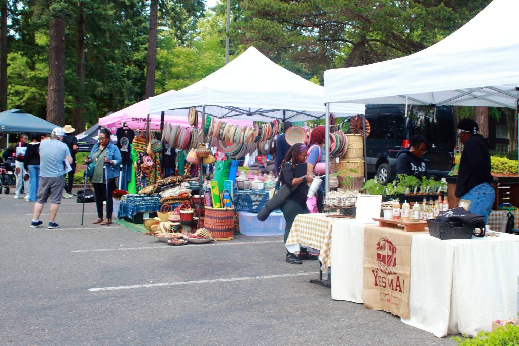 The Juneteenth event took place both inside and outside at the Federal Way Library on 1st Avenue S. Vendors filled the parking lot as part of the festivities. Photo by Keelin Everly-Lang / the Mirror.