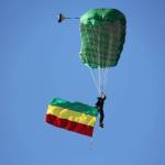 Opening ceremonies at the Renton ESFNA tournament included a surprise parachute performance. Photo courtesy of ESFNA.