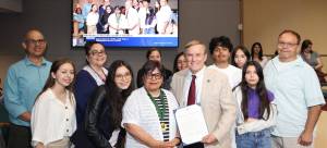 Estela Ortega, El Centro de la Raza staff, and her family. Courtesy photo