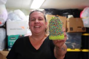 The generosity of the Federal Way community shows up in many ways, like this donation of hand-crocheted soap scrubbers is just one example. Photo by Keelin Everly-Lang / the Mirror