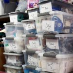 It is a lot of work to keep donations organized, but Kris Cornyn finds joy in preparing items to get ready to go out to those who need them. Photo by Keelin Everly-Lang / the Mirror