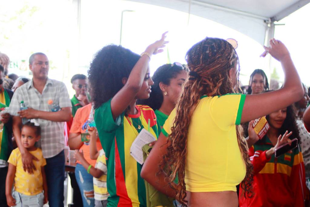 DJs and live music got people dancing at the 42nd annual ESFNA soccer tournament and cultural festival in Federal Way. Photo by Keelin Everly-Lang / the Mirror