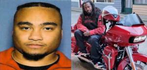 Courtesy photos
Left to right: Greens mugshot and Taylor on his motorcycle.