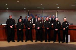 In other council news: New police officers were sworn in at the July 15 Federal Way City Council meeting. Photo by Keelin Everly-Lang / the Mirror