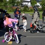 Families got the chance to learn about bike safety and even enter free bike giveaways at the Bike Safety Event at Mirror Lake Elementary in May. Photo by Shelley Pauls.