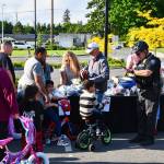 The Mirror Lake Elementary Bike Safety event was made possible by many different community partners coming together, including the Federal Way Police Departments Bike Unit. Photo by Shelley Pauls.