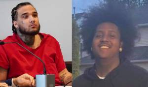 Left to right: Tables at his sentencing, and Andre Davis. Courtesy photo