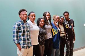 From left to right: Medichael Mereste, Beatrice Kiraguri, Fiona Okech, Lilian Mburu, Owate Benea, Trina Wamunyu and Sincyere Bell. Photo by Keelin Everly-Lang / the Mirror