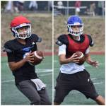 Quarterbacks Jacob Yan (left) and Anthony Marchetti (right) fight for the starting quarterback spot. Ben Ray / The Mirror