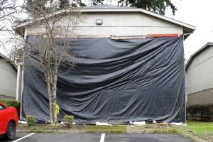 Home repair is just one program supported by Community Development Block Grants. Here an apartment building in Federal Way undergoes maintenance. Photo by Keelin Everly-Lang / the Mirror