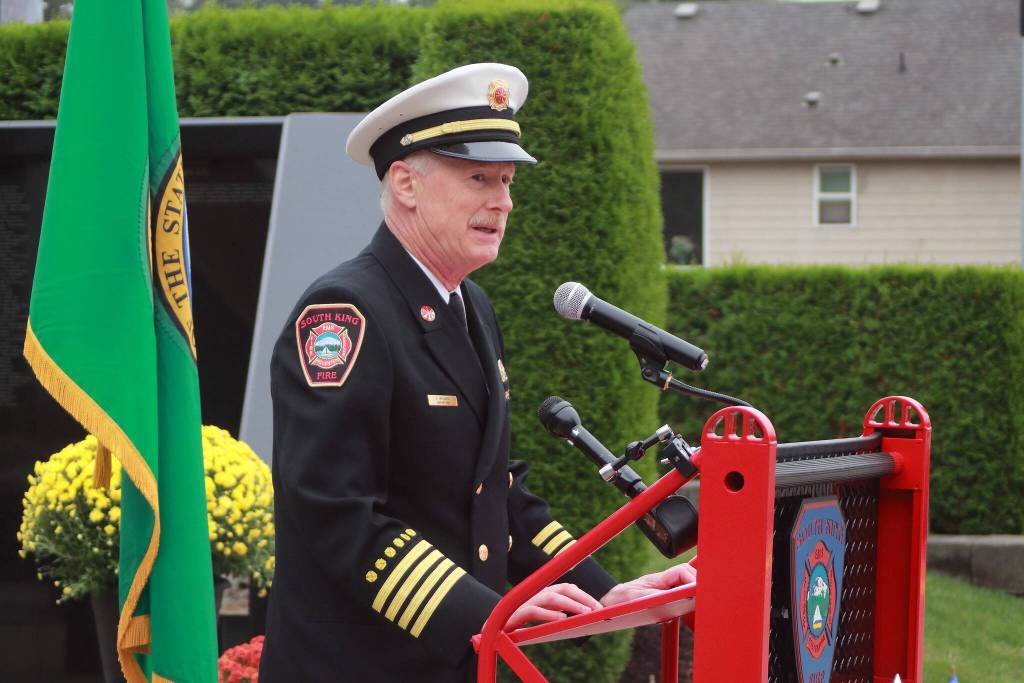 South King Fire hosted the annual 9/11 memorial event. Photo by Keelin Everly-Lang / the Mirror