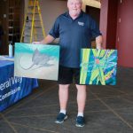 Federal Way artist Jimmy Chuck drops off his nature-inspired acrylic paintings for Arts Alive at the Federal Way Performing Arts and Event Center. Photos by Keelin Everly-Lang / the Mirror